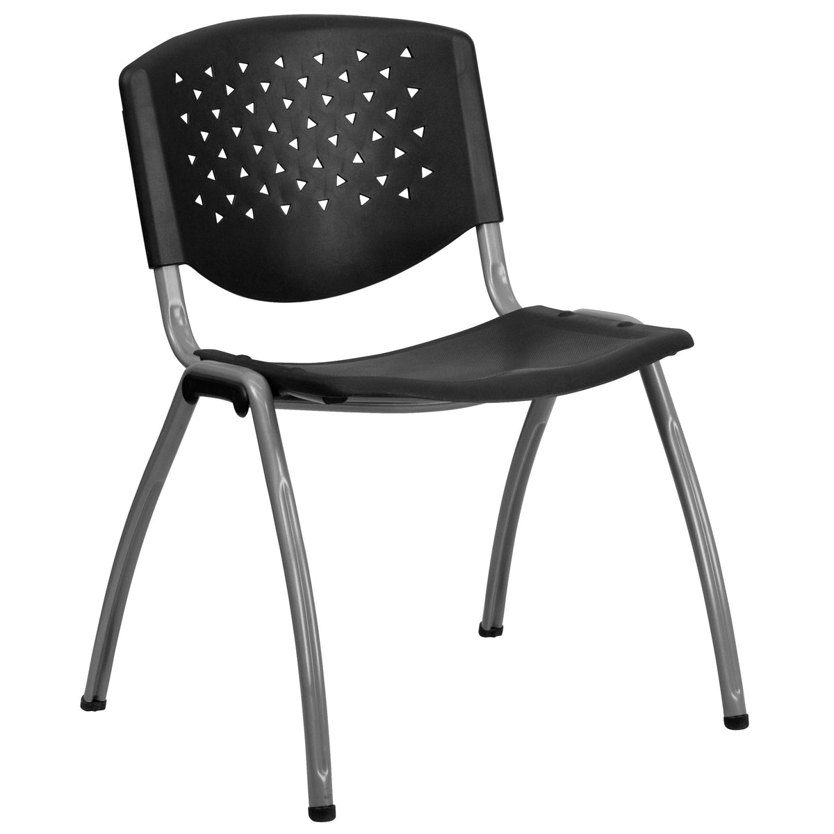 Flash Furniture RUT-F01A Plastic Chair, 20 3/4" Wide - Black