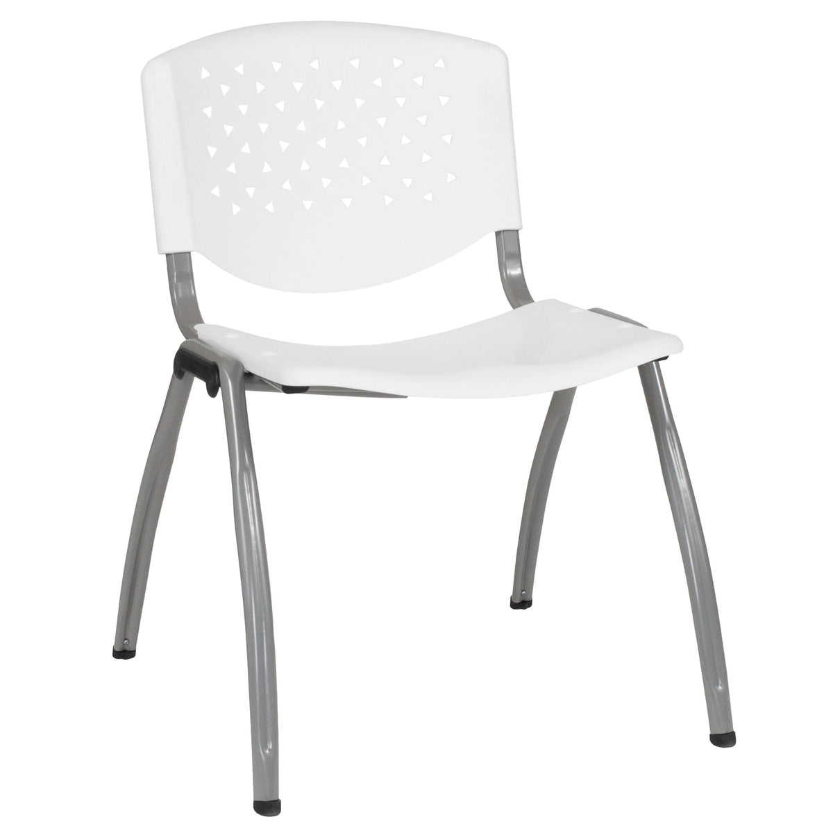 Flash Furniture RUT-F01A Plastic Chair, 20 3/4" Wide - White