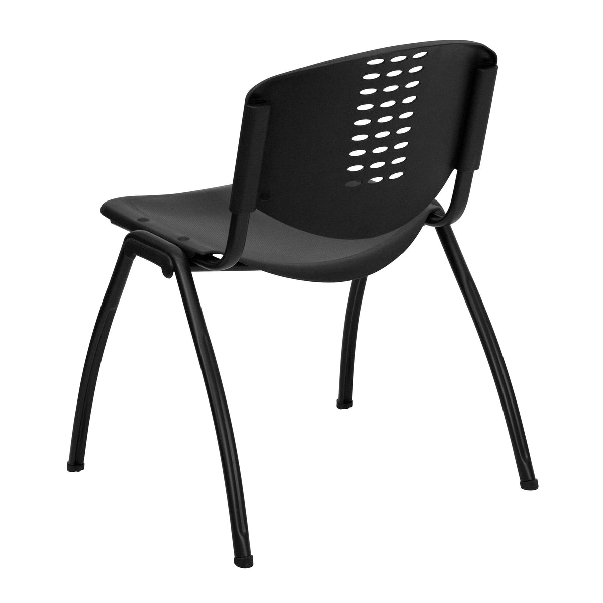 Flash Furniture RUT-NF01A-BK-GG Plastic Chair, 880 lb. Capacity, Black - photo 5