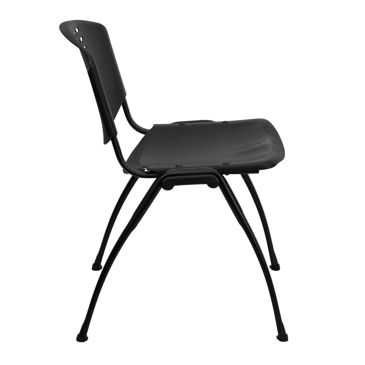 Flash Furniture RUT-NF01A-BK-GG Plastic Chair, 880 lb. Capacity, Black - photo 7