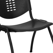 Flash Furniture RUT-NF01A-BK-GG Plastic Chair, 880 lb. Capacity, Black - photo 9