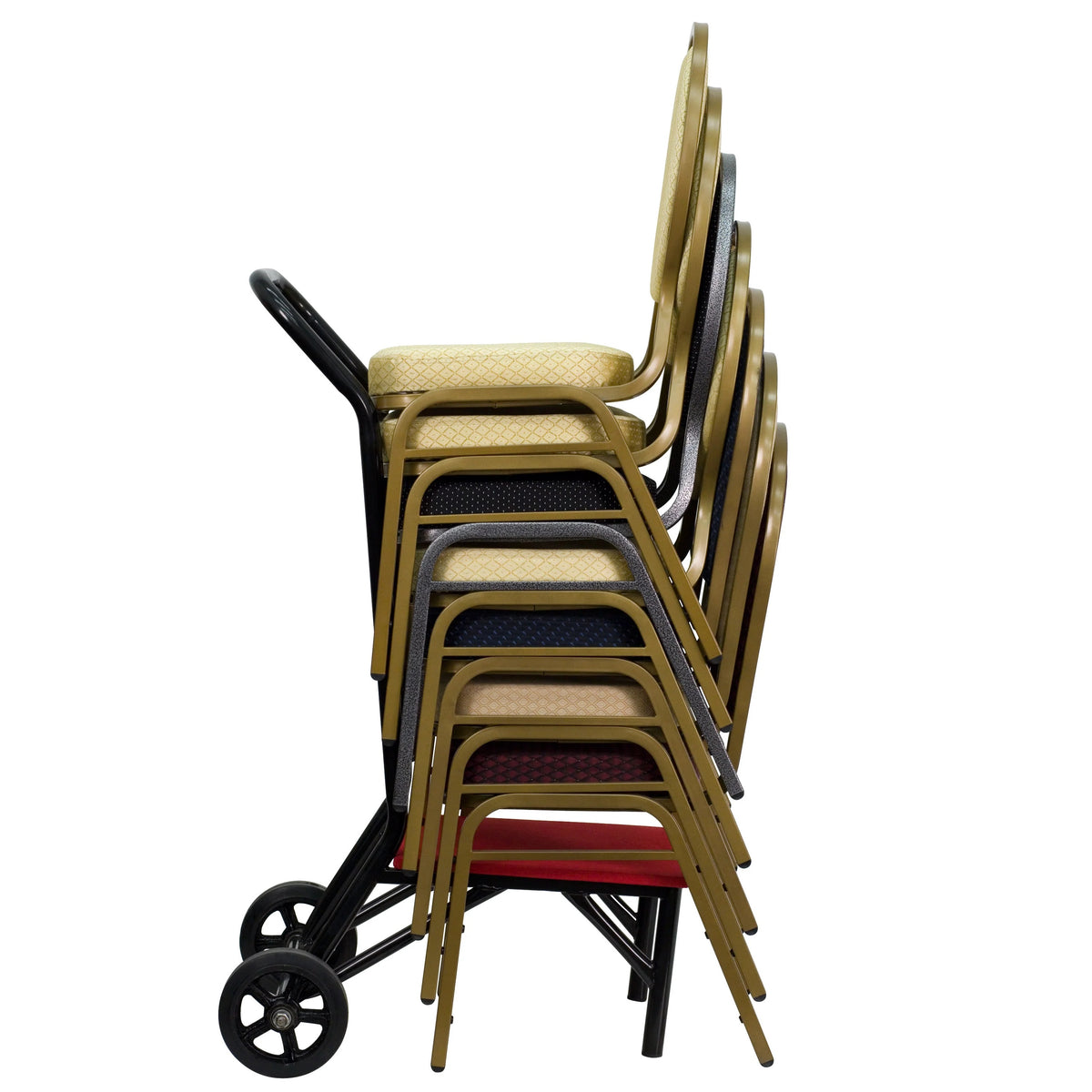 Flash Furniture FD-STK-DOLLY-GG Steel Chair Dolly, 10 Chairs, Black - photo 3