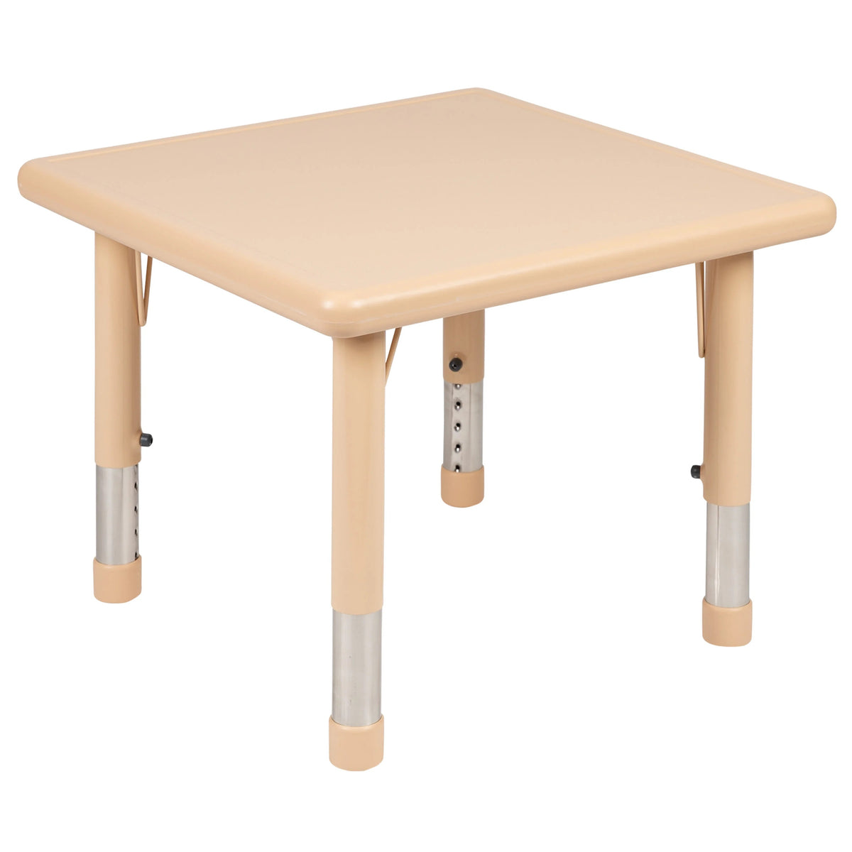 Flash Furniture YU-YCX Activity Table, 14 1/2 - 23 3/4" High, Beige - Square