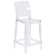 Flash Furniture Stool, 16 1/2" Wide, Clear - 40"