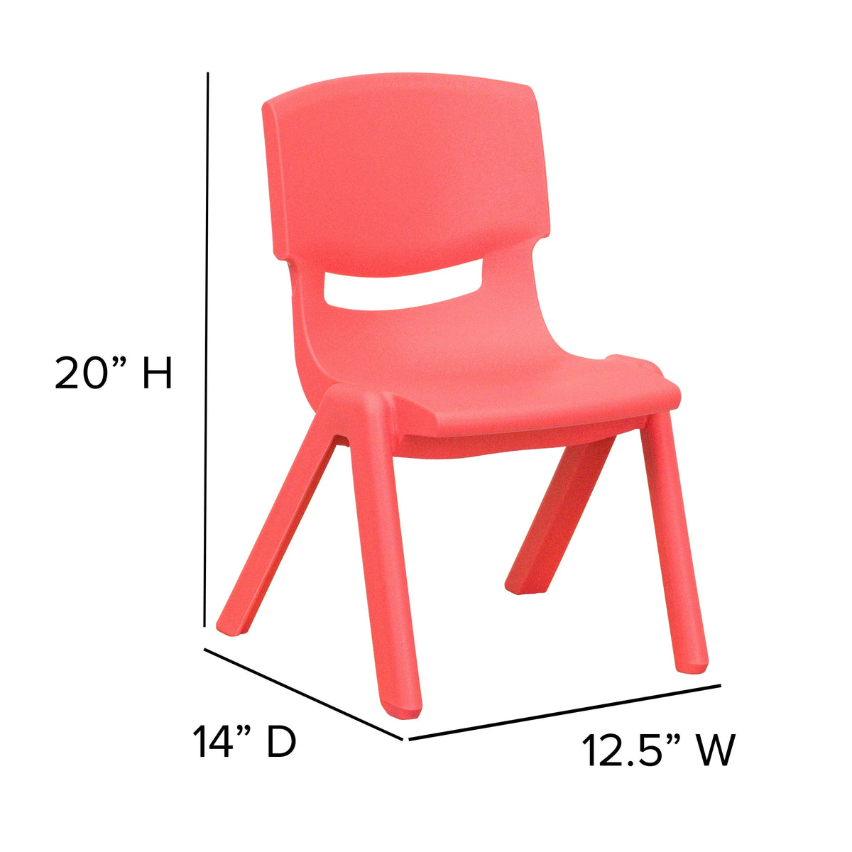 Flash Furniture YU-YCX-0023-2-SQR-TBL Plastic Table, 24" x 24" - photo 2