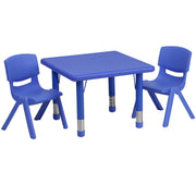 Flash Furniture YU-YCX-0023-2-SQR-TBL Plastic Table, 24" x 24" - Blue