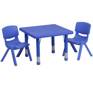 Flash Furniture YU-YCX-0023-2-SQR-TBL Plastic Table, 24" x 24" - Blue