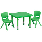 Flash Furniture YU-YCX-0023-2-SQR-TBL Plastic Table, 24" x 24" - Green
