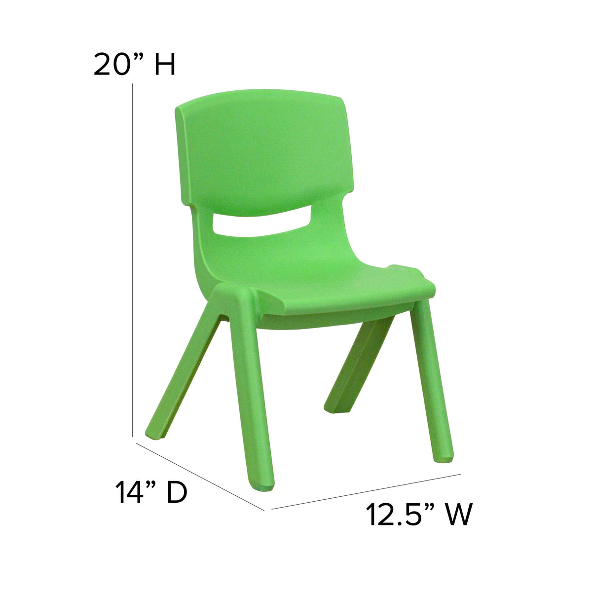 Flash Furniture YU-YCX-0023-2-SQR-TBL-RED-E-GG Plastic Table, 24" x 24" - photo 2