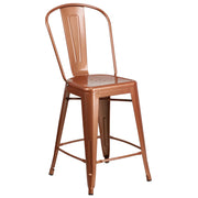 Flash Furniture Stool, 17 3/4" Wide - Copper