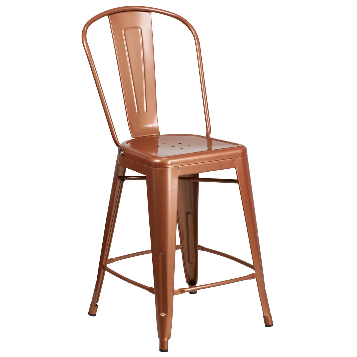 Flash Furniture Stool, 17 3/4" Wide - Copper