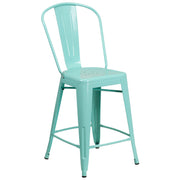 Flash Furniture Stool, 17 3/4" Wide - Green Mint