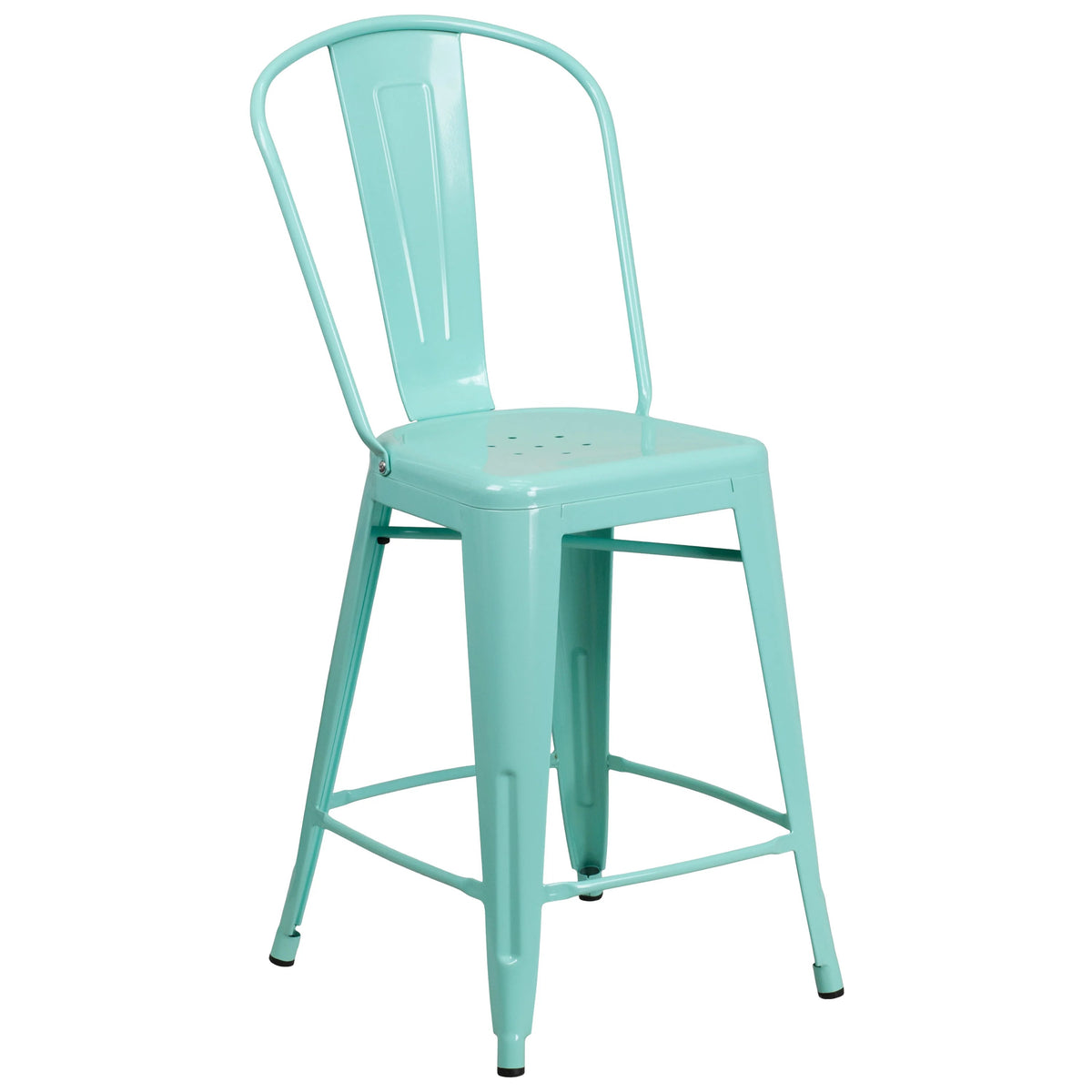 Flash Furniture Stool, 17 3/4" Wide - Green Mint