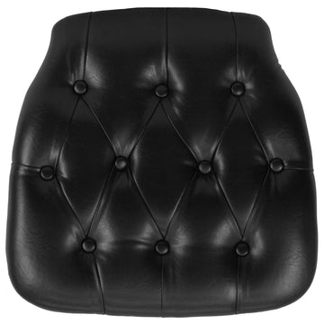Flash Furniture SZ-TUFT Vinyl Chair Cushion, 15 3/4" Wide - Black