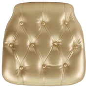 Flash Furniture SZ-TUFT Vinyl Chair Cushion, 15 3/4" Wide - Gold