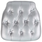 Flash Furniture SZ-TUFT Vinyl Chair Cushion, 15 3/4" Wide - Silver