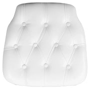 Flash Furniture SZ-TUFT Vinyl Chair Cushion, 15 3/4" Wide - White