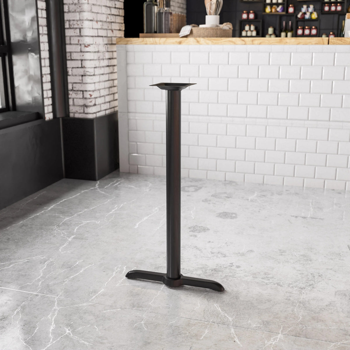 Flash Furniture XU-T0522 Cast Iron Table Base, 5" x 22", Black - photo 8