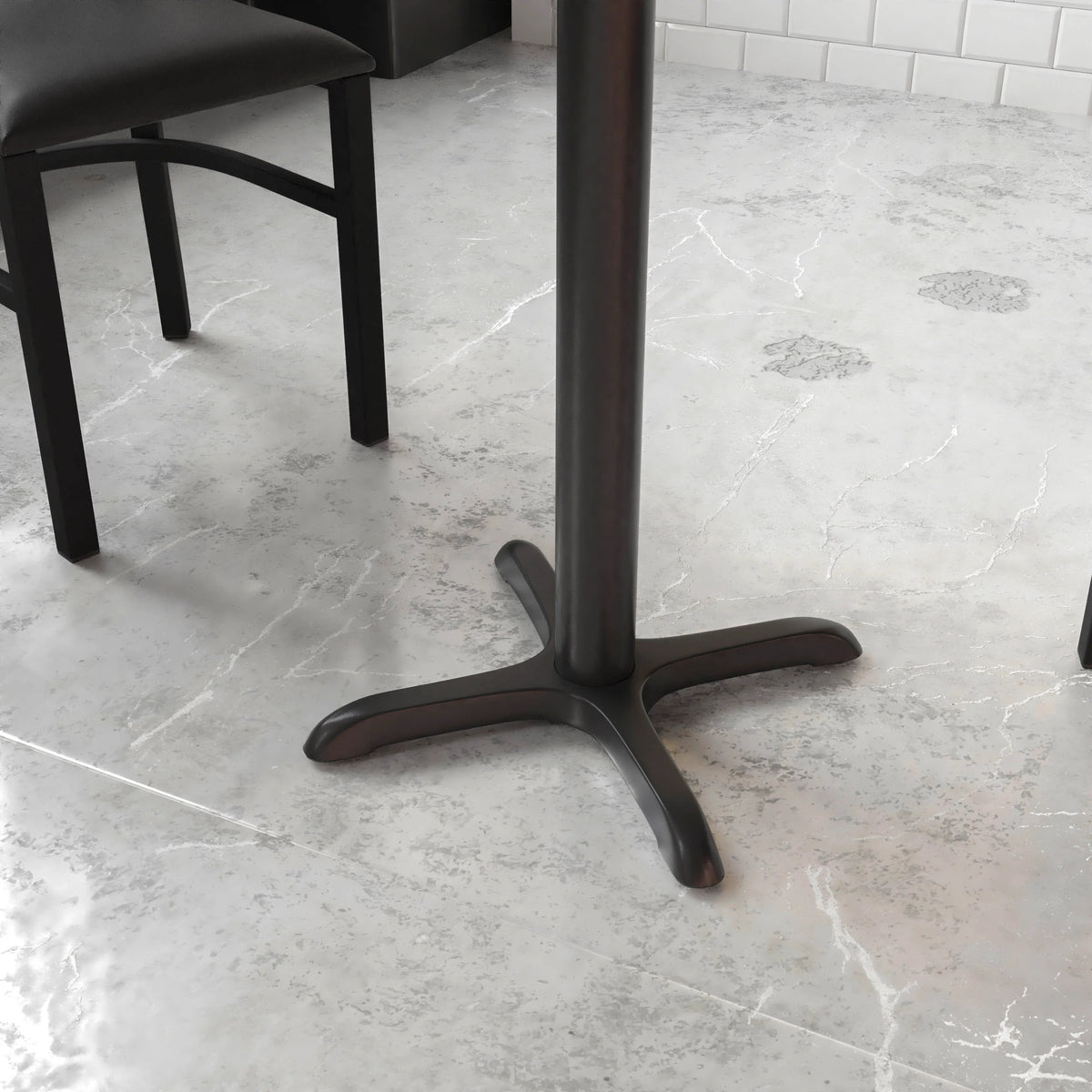 Flash Furniture XU-T2222 Cast Iron Table Base, 22" x 22", Black - photo 8