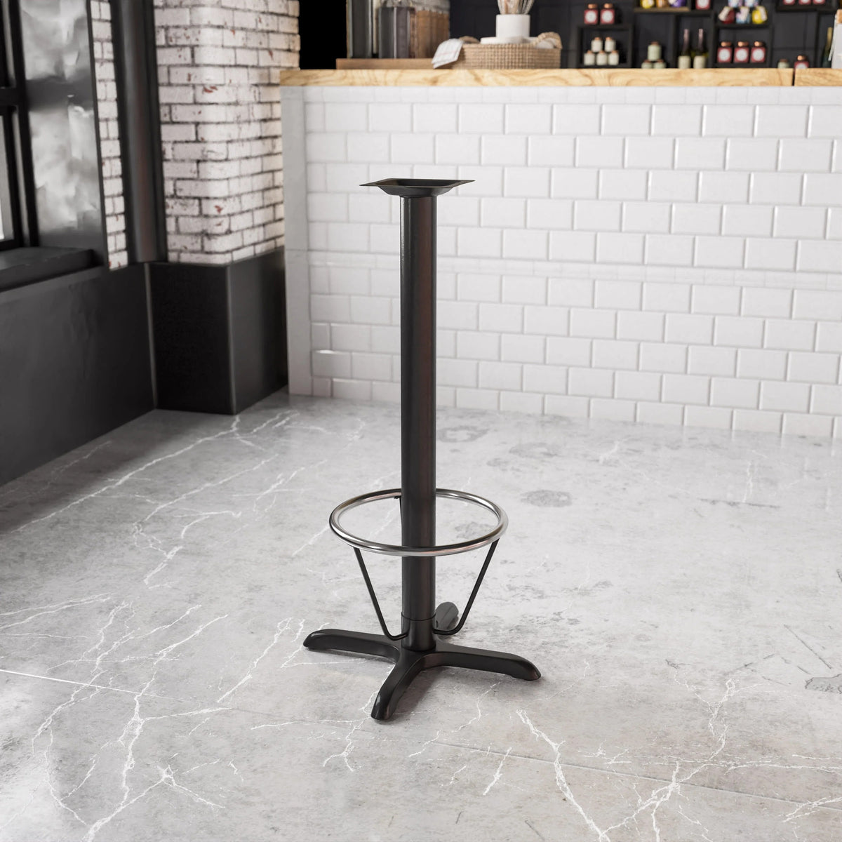 Flash Furniture XU-T2222 Cast Iron Table Base, 22" x 22", Black - photo 9