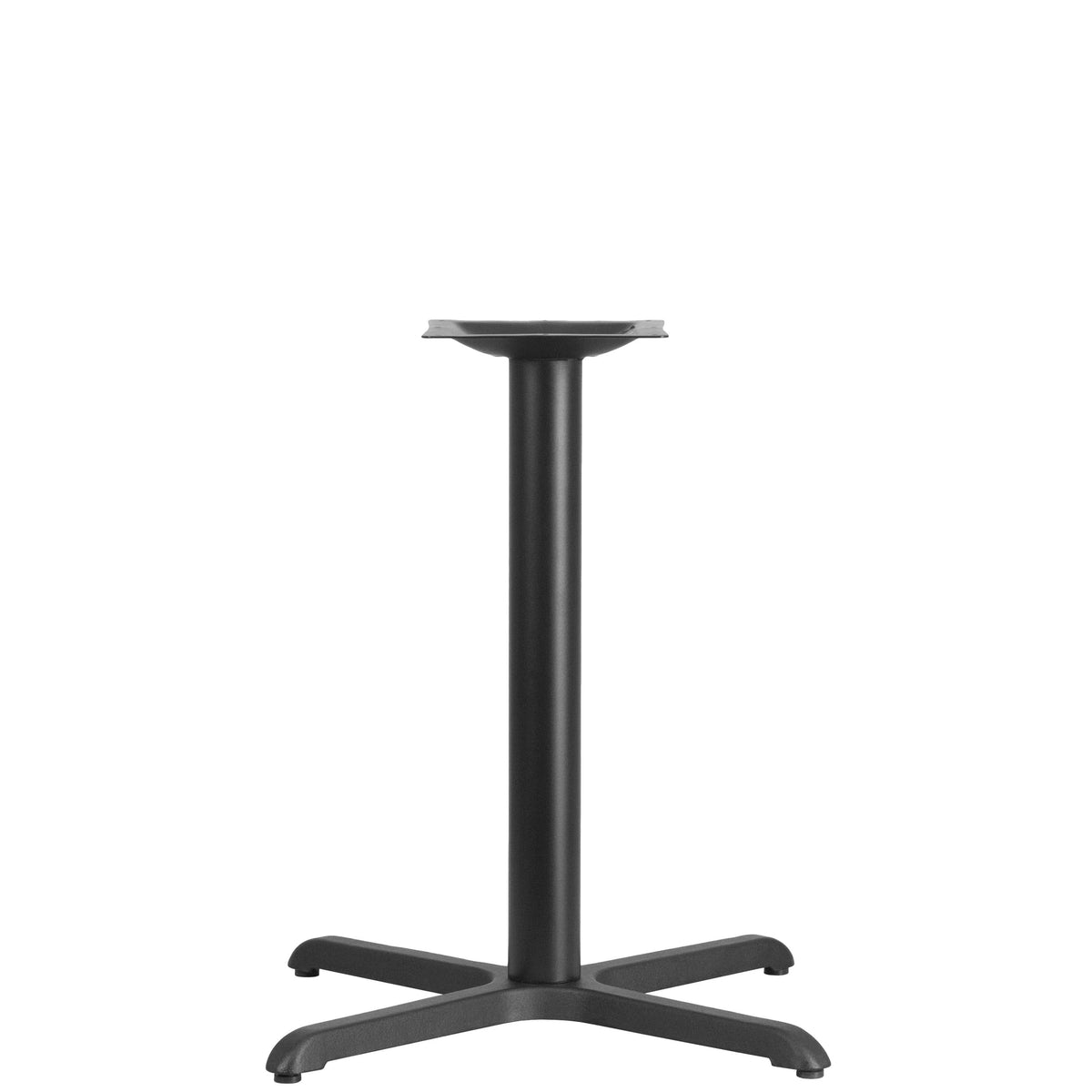 Flash Furniture XU-T3030 Cast Iron Table Base, 30" x 30", Black - 28 1/2"