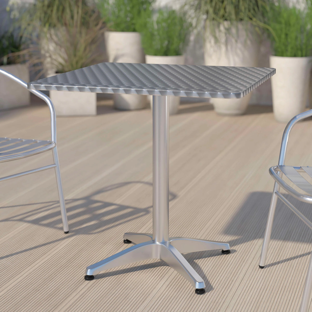 Flash Furniture TLH-053-2-GG Table, 27 1/2" Wide, Silver - photo 5