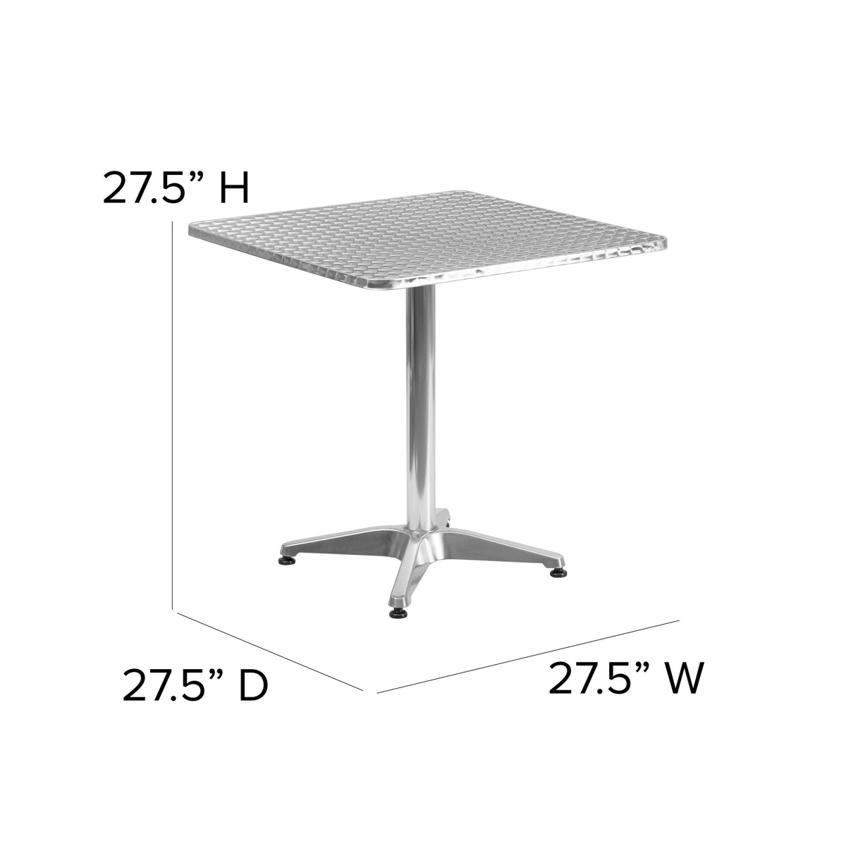 Flash Furniture TLH-053-2-GG Table, 27 1/2" Wide, Silver - photo 7