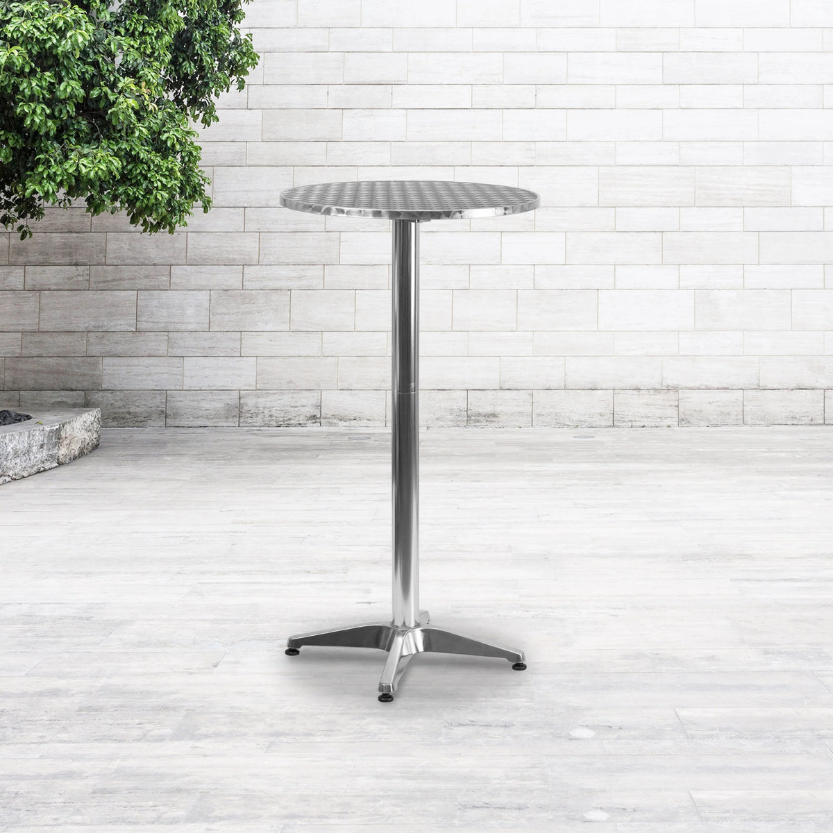 Flash Furniture TLH-059A-GG Folding Table, 23 1/4" Diameter, Silver - photo 5