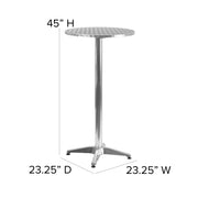 Flash Furniture TLH-059A-GG Folding Table, 23 1/4" Diameter, Silver - photo 6