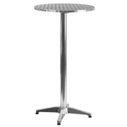 Flash Furniture TLH-059A-GG Folding Table, 23 1/4" Diameter, Silver - Default Title