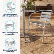 Flash Furniture TLH-1-GG Outdoor Restaurant Chair, 22" Wide - photo 3
