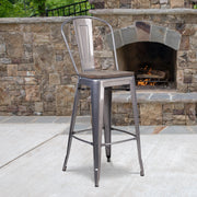 Flash Furniture XU-DG-TP001B-30-WD-GG Bar Stool, 17 3/4" Wide - photo 2