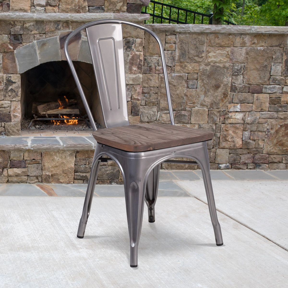 Flash Furniture XU-DG-TP001-WD-GG Chair, 17 3/4" Wide - photo 2
