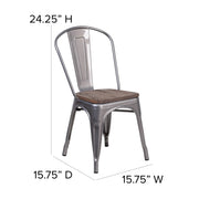 Flash Furniture XU-DG-TP001-WD-GG Chair, 17 3/4" Wide - photo 4