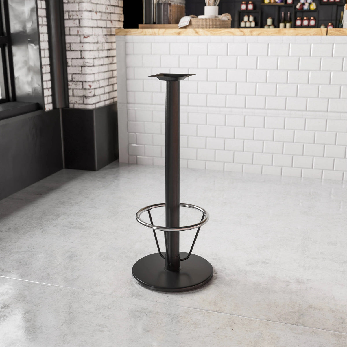Flash Furniture XU-TR18-BAR-3CFR-GG Cast Iron Table Base, 500 lb. Capacity, Black - photo 2