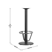 Flash Furniture XU-TR18-BAR-3CFR-GG Cast Iron Table Base, 500 lb. Capacity, Black - photo 3
