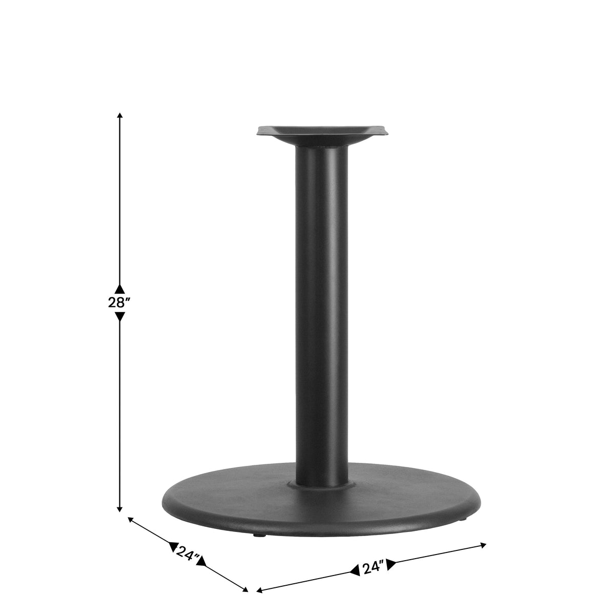 Flash Furniture XU-TR24 Cast Iron Table Base, 500 lb. Capacity, Black - photo 3