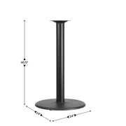Flash Furniture XU-TR24 Cast Iron Table Base, 500 lb. Capacity, Black - photo 5