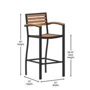Flash Furniture XU-DG-HW6036B Bar Stool, 45" High - photo 9