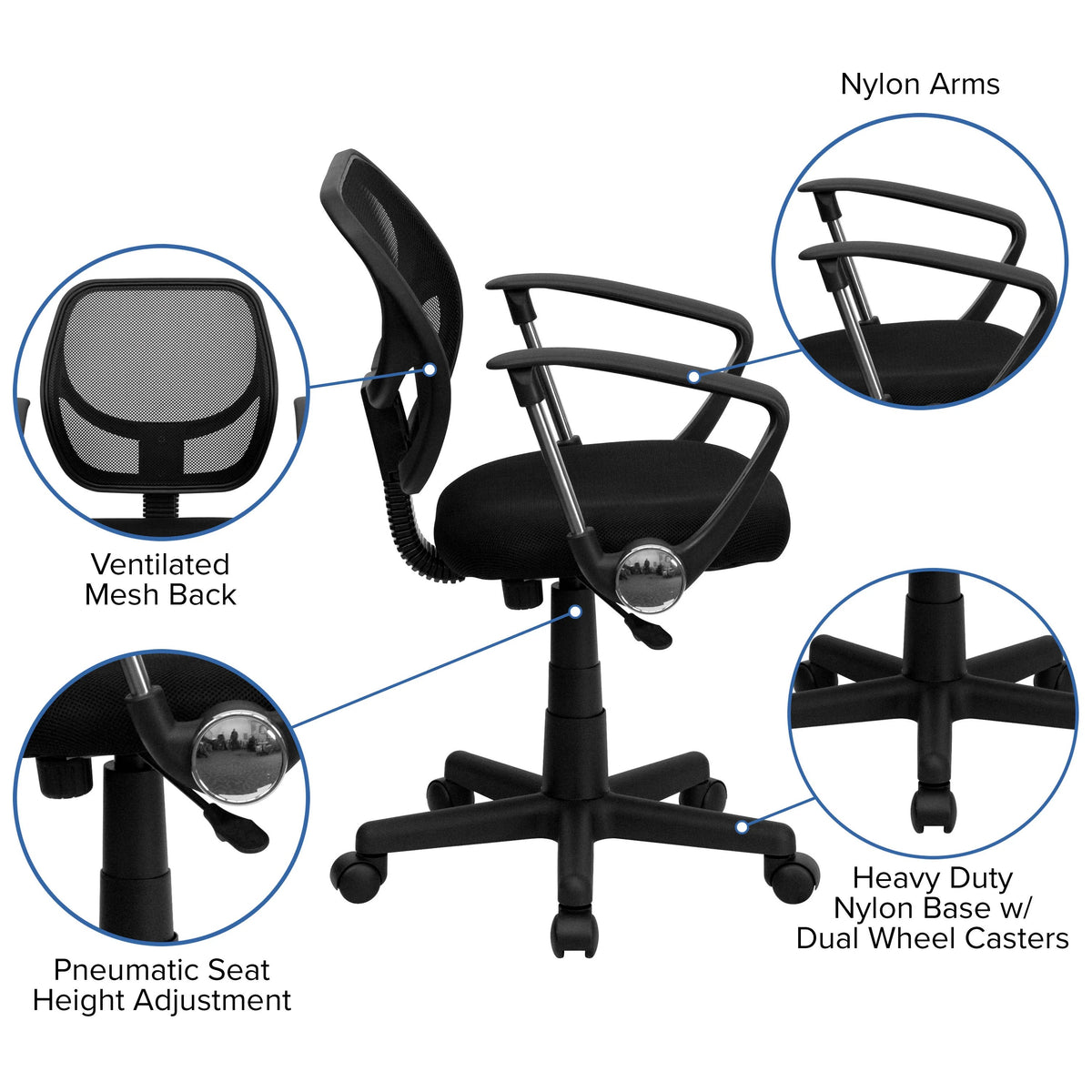 Flash Furniture WA-3074 Task Chair, 21 1/2" Wide - photo 3