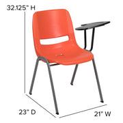 Flash Furniture RUT-EO1-WH-LTAB-GG Plastic Chair, 21" Wide - photo 8
