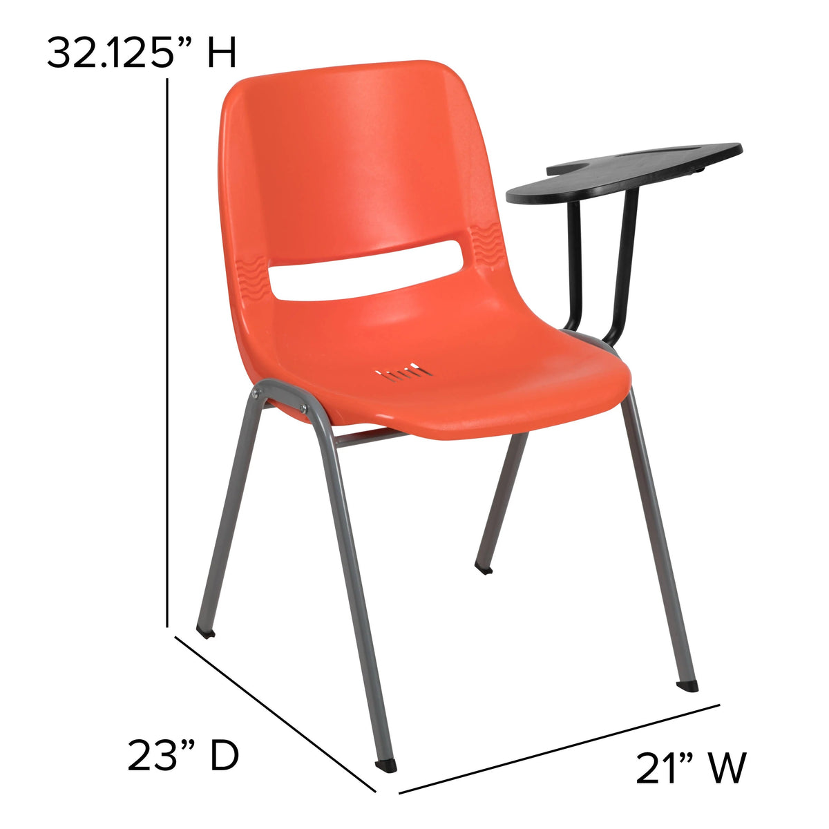 Flash Furniture RUT-EO1-WH-LTAB-GG Plastic Chair, 21" Wide - photo 8