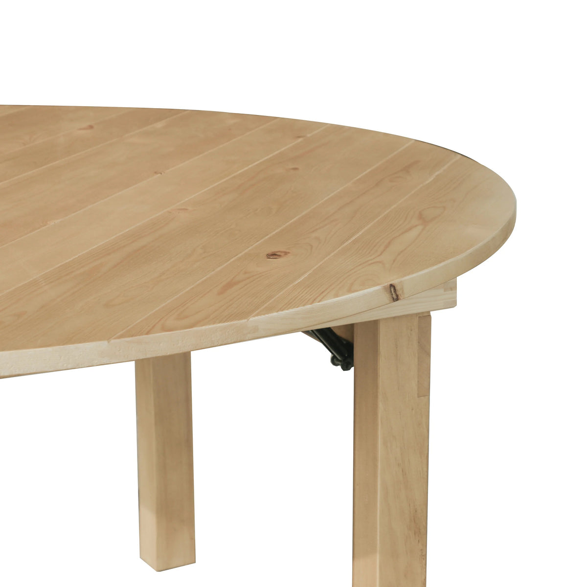 Flash Furniture XA-F-60-RD-GG Wood Folding Table, 60" Diameter, Beige - photo 4