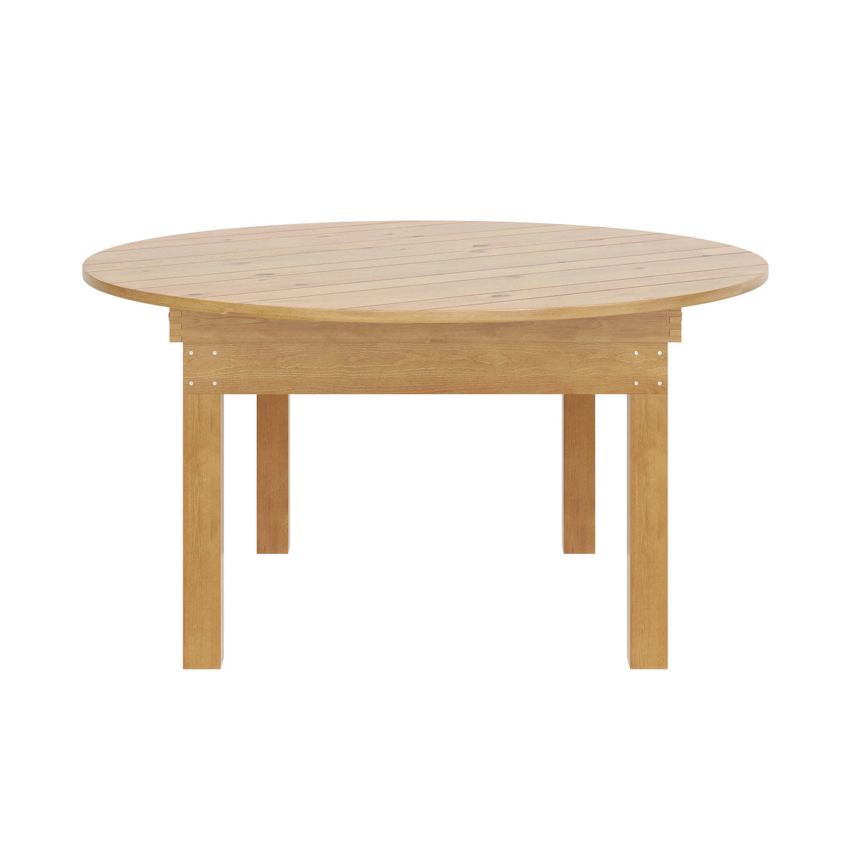 Flash Furniture XA-F-60-RD-GG Wood Folding Table, 60" Diameter, Beige - photo 6