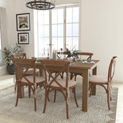 Flash Furniture XA-FARM-19-GG Table, 38" x 60", Brown - photo 2