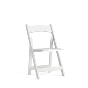 Flash Furniture Folding Chair - White Wood Outdoor