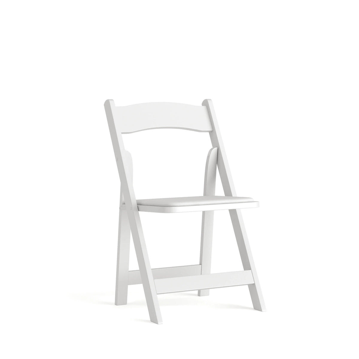 Flash Furniture Folding Chair - White Wood Outdoor