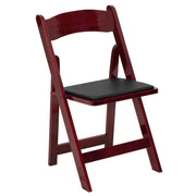 Flash Furniture Folding Chair - Mahogany Wood