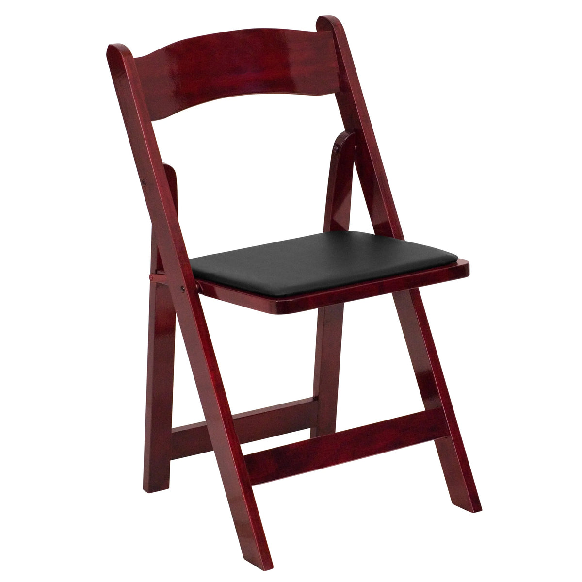 Flash Furniture Folding Chair - Mahogany Wood