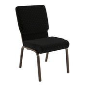 Flash Furniture Church Chair, 18 1/2" Wide - Black Dot Patterned